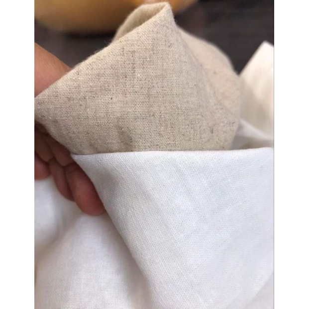 Vải linen bột muối tiêu, trắng gạo.