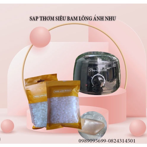 Nồi Nấu Sáp Wax Pro 100 + 200g Sáp Ngoc Trai + Que Gỗ có Bảo Hành