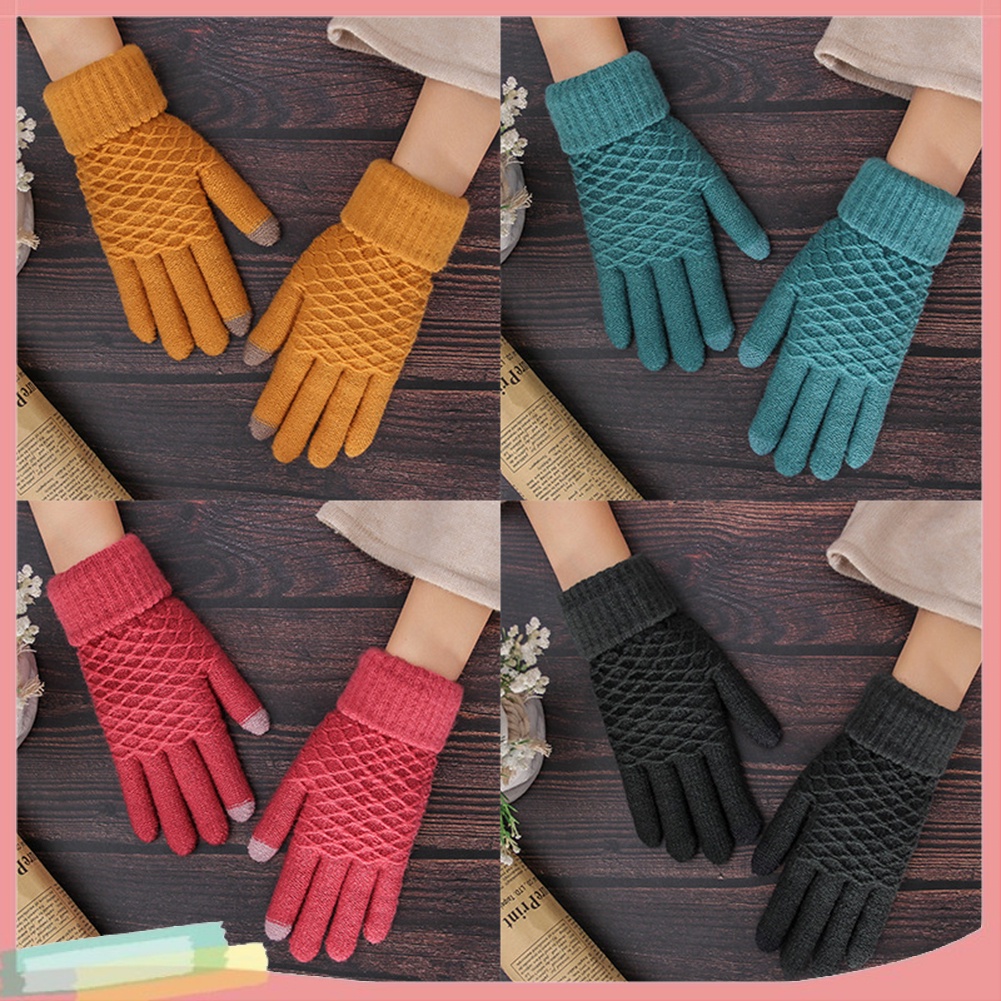 Đôi Găng Tay Len Ấm Áp Thời Trang Dành Cho Nữ