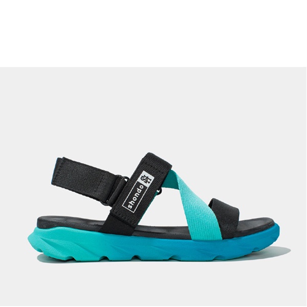 SHONDO | Sandal Shondo F6 sport đế ombre xanh dương quai xanh đen F6S3540