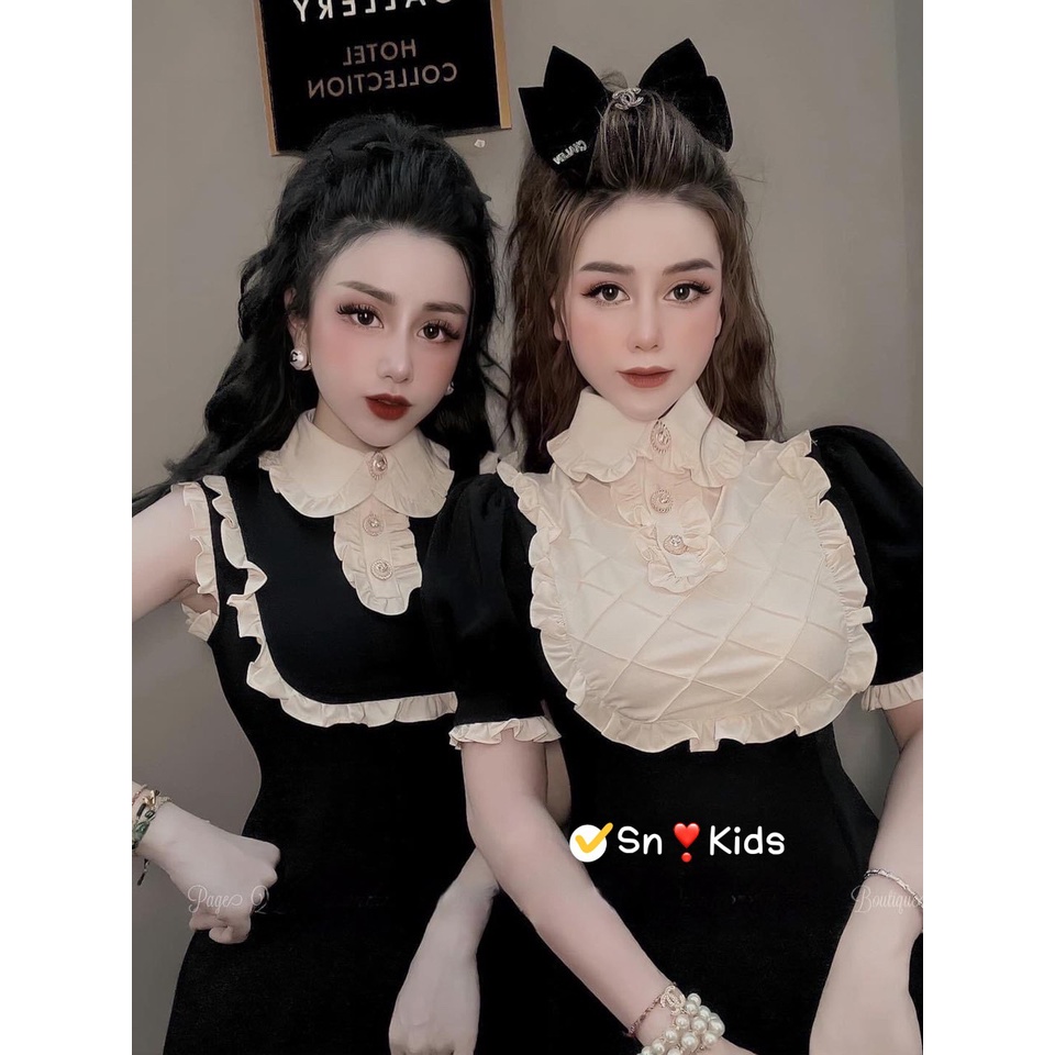 SIZE ĐẠI 8-26KG: Váy nhung bèo 3 cúc dánh xinh cho bé gái - VNB3C