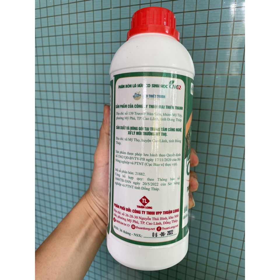ĐẠM CÁ THỦY PHÂN CÔ ĐẶC 1 lít - Mai Thiên Thanh - Xanh lá - mập cành - Phục hồi cây suy - Phát triển bộ rễ cực mạnh