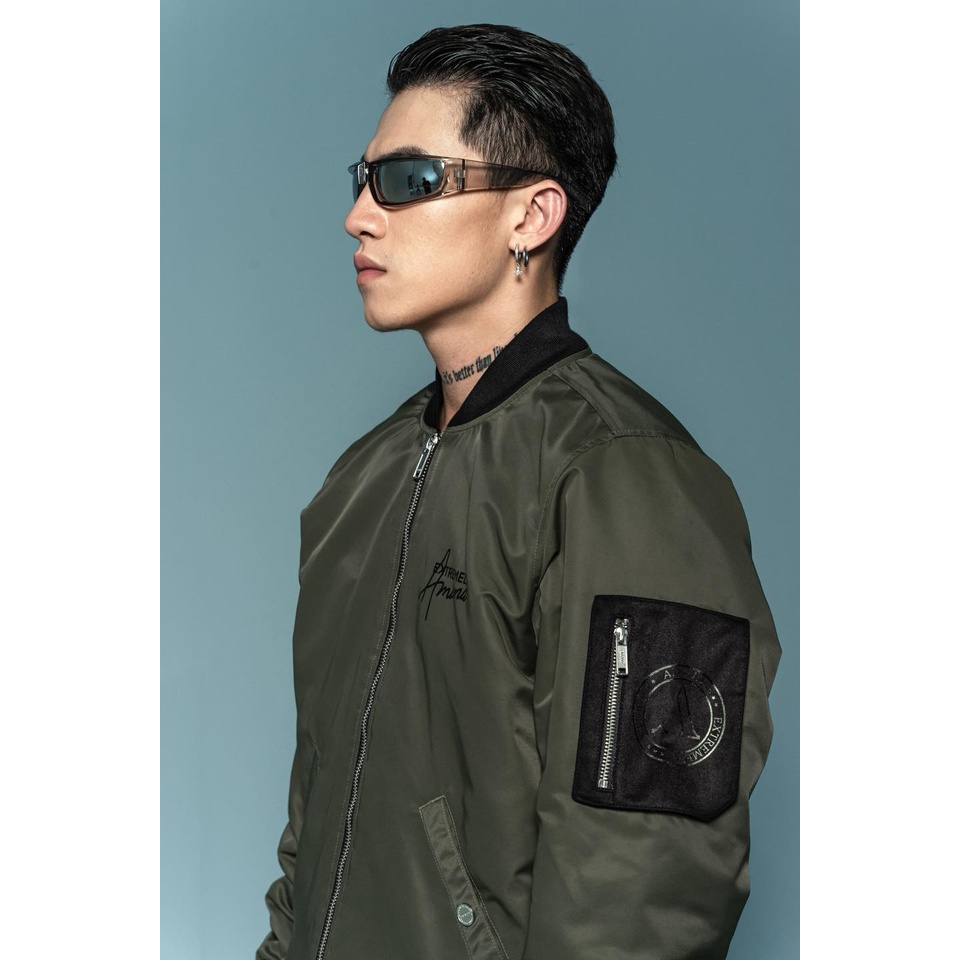 Áo Khoác Amand Signature Basic Bomber - Dark Green