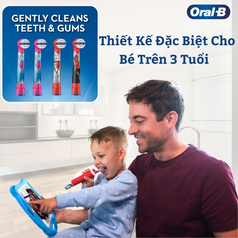 Homey- Bàn Chải Điện Oral B Trẻ em Từ 3+ Tuổi Oral B Pro 100 &amp; Vitality Stages Power - Hàng Nội Địa Úc