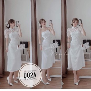 SET ĐẦM BIGSIZE CHÉO DÂY KÈM ÁO KHOÁC REN(L-2XL)