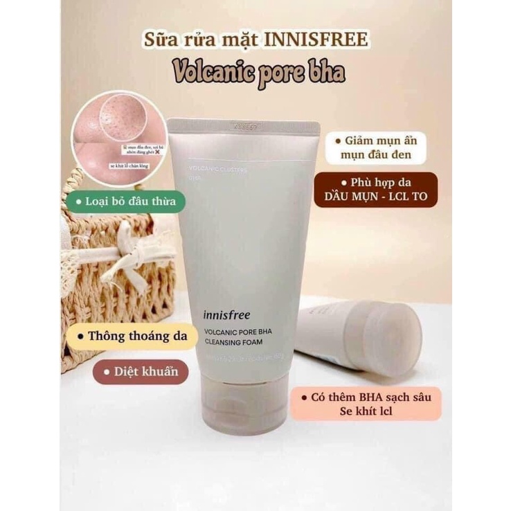 Sữa Rửa Mặt Innisfree Jeju Volcanic Pore BHA Cleansing Foam 150ml