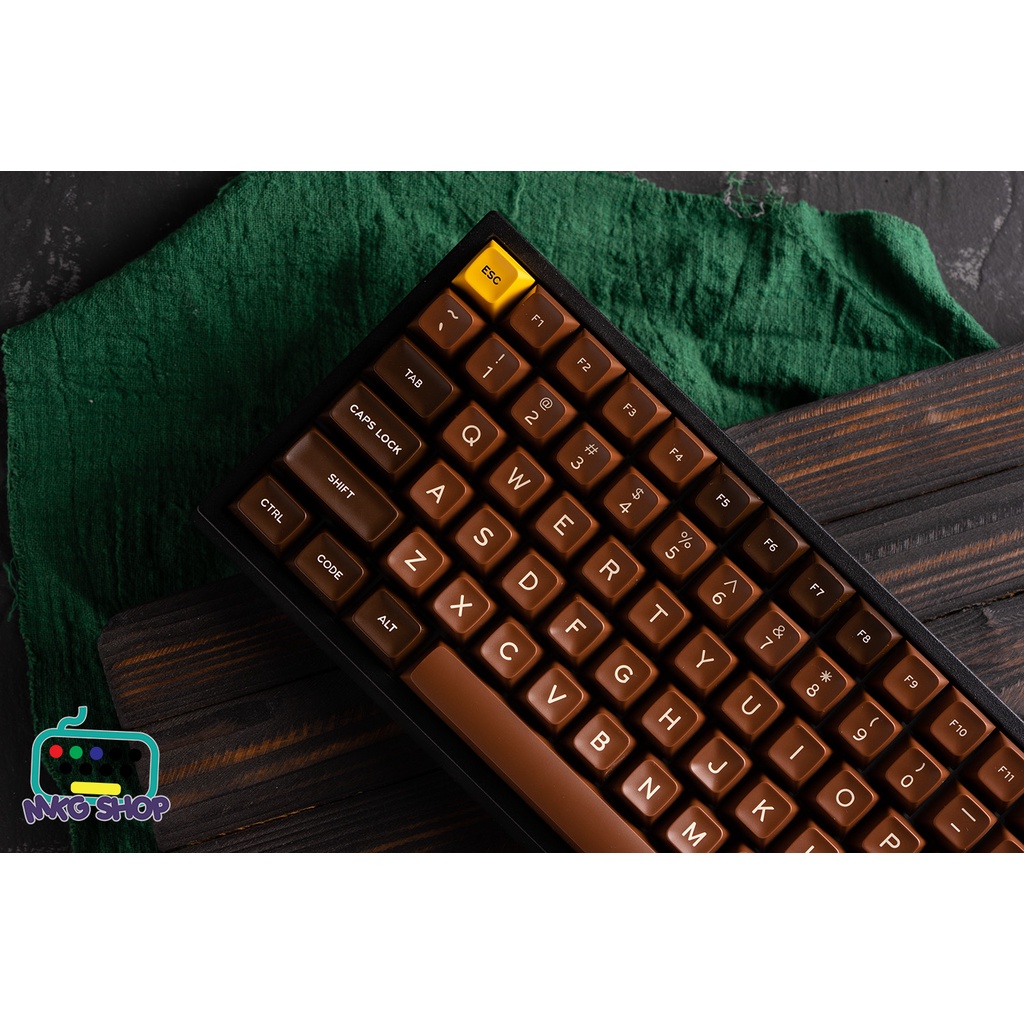Keycap SA Chocolate, ABS doubleshot, aifei 172 nút màu cực đẹp, SA profile