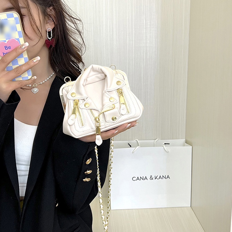Túi Đeo Vai Hình Vuông Cỡ Nhỏ Phối Dây Đeo Sợi Xích Thời Trang Cho Nữ