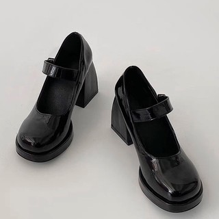 (SẴN) GIÀY CAO GÓT A12 PHONG CÁCH RETRO ĐẾ CAO 8CM