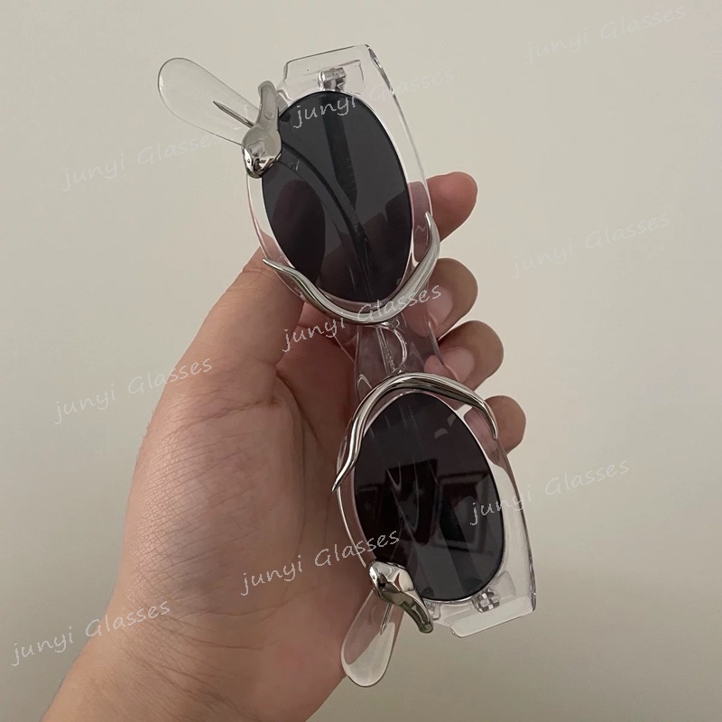 [Hàng Có Sẵn] Kính Mát Kiểu Mắt Mèo Ba Chiều Hình Dạng Rắn Phong Cách Retro Thời Trang Cho Nữ Y2K