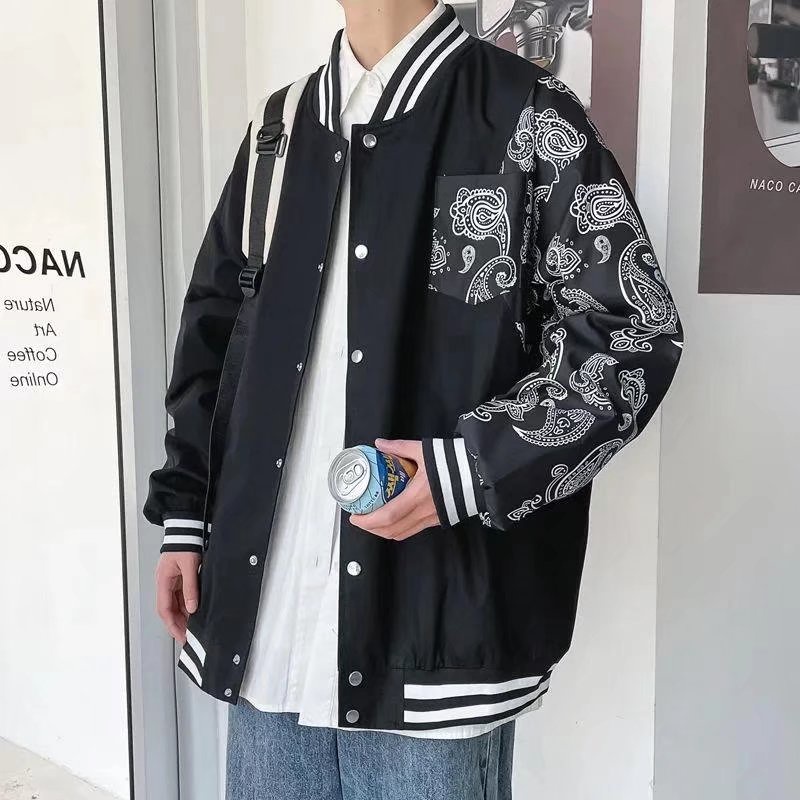 Áo Khoác Bóng Chày In Chữ Phong Cách hip hop Cho Nam