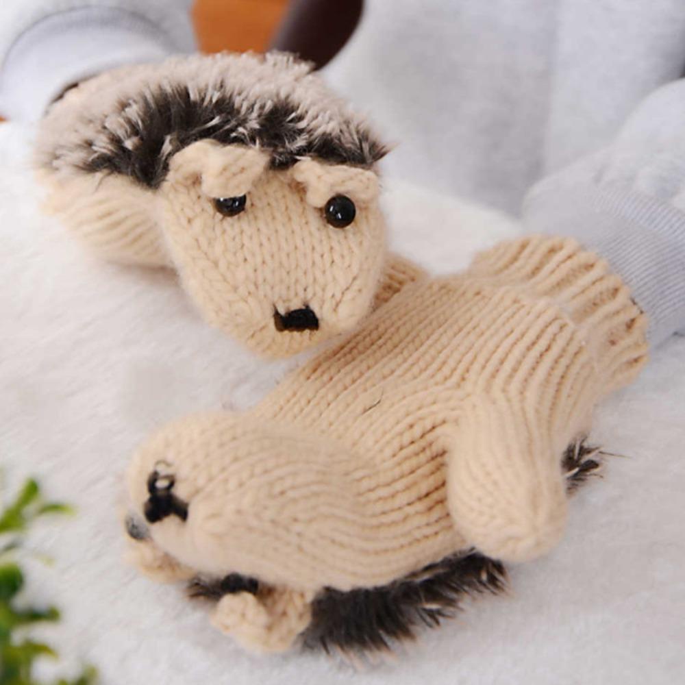 LAYOR1 Đôi Găng Tay Giữ Ấm Hình Nhím Dễ Thương Cho Nữ