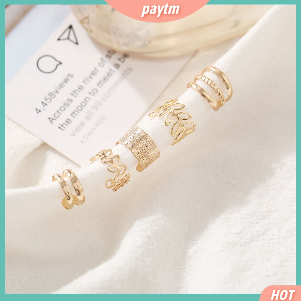 {PTM} Set 5 Khuyên Kẹp Vành Tai Thời Trang Nữ