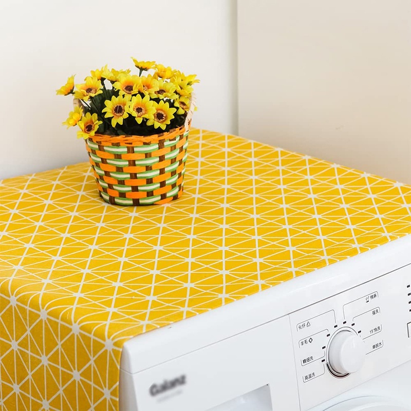 Khăn Phủ Máy Giặt / Tủ Lạnh Chất Liệu cotton Lanh Tiện Dụng