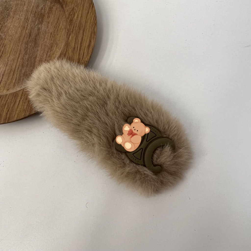 Kẹp Tóc Phối Lông Kiểu Hàn Quốc Thời Trang 2022 Dễ Thương Cho Nữ