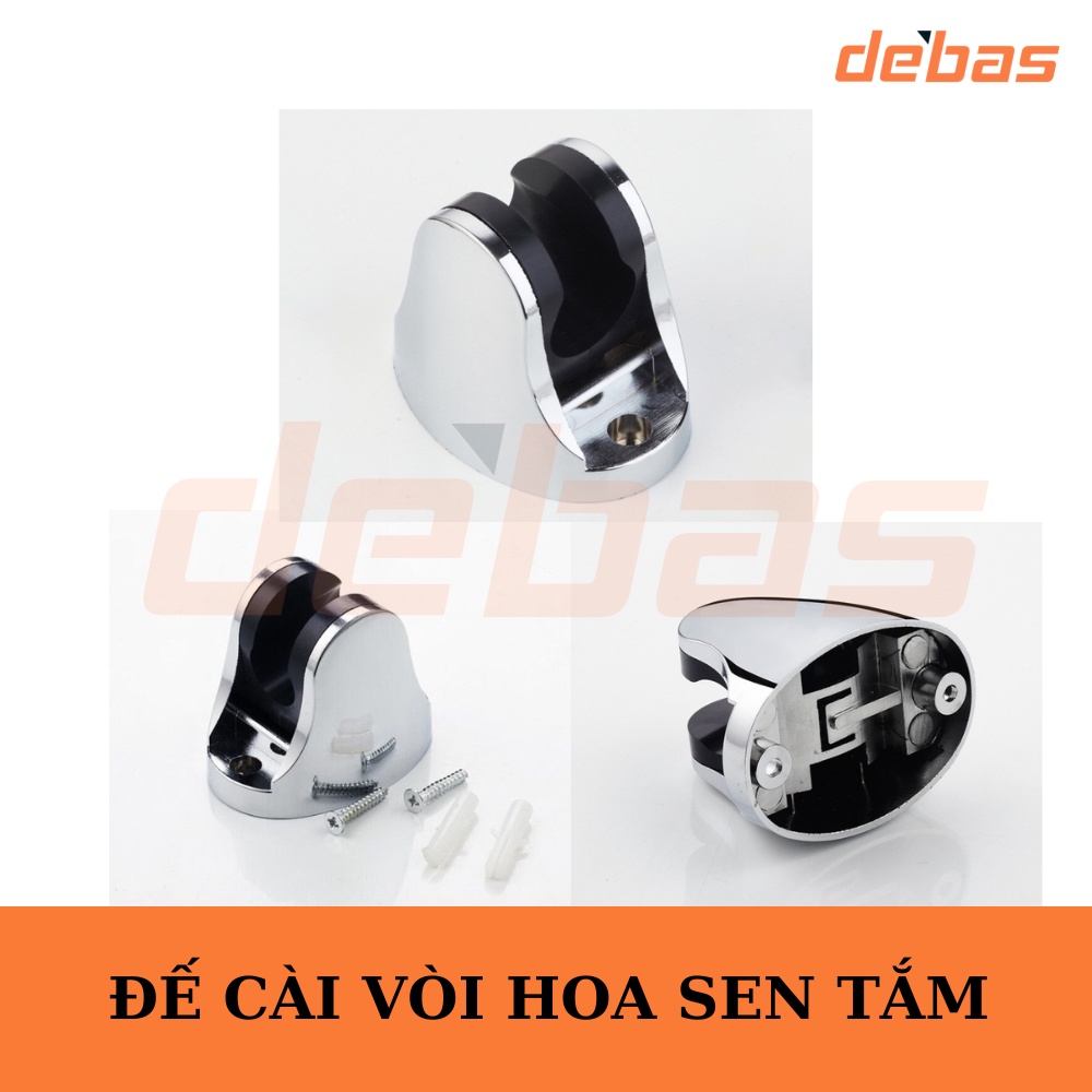Giá đỡ tay sen gắn tường siêu bền gật gù điều chỉnh lên xuống cài xịt vệ sinh phòng tắm cài bát sen kèm ốc vít Debas