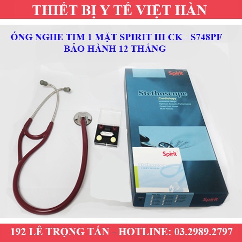 ỐNG NGHE TIM 1 MẶT DÒNG DELUXE SPIRIT III CK - S748PF - BẢO HÀNH 12 THÁNG