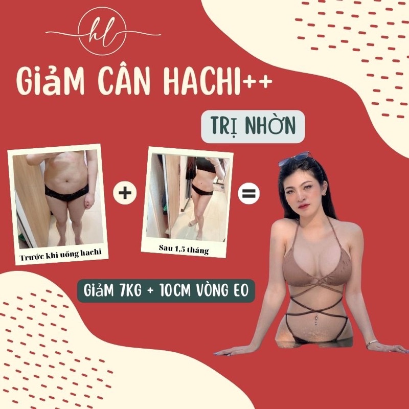 Liệu trình 10 ngày giảm cân Hachi ++ chiết xuất củ dền, giảm 3-5kg