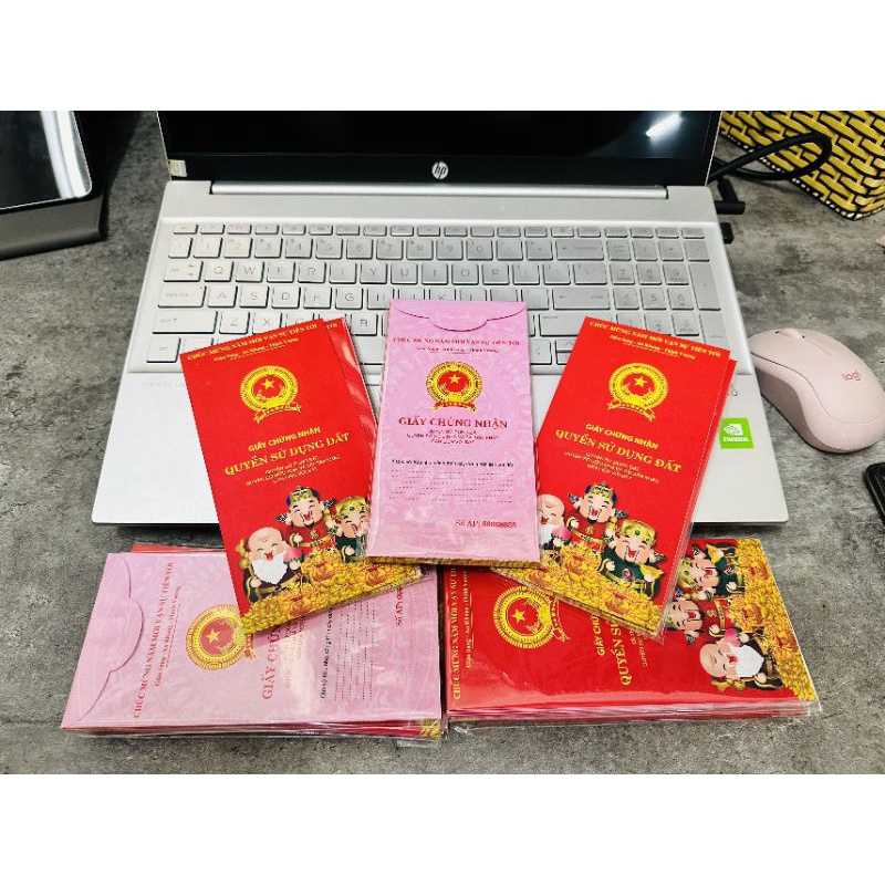 Bao lì xì Tết sổ đỏ, sổ hồng phát tài phát lộc