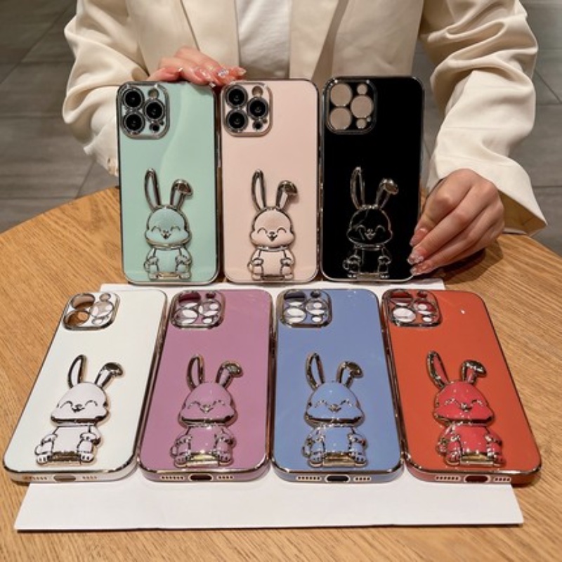 Ốp Điện Thoại Silicon Mềm Có Giá Đỡ Đứng Hình Thỏ 3D Cho Samsung Galaxy A33 A53 A73 5G A32 A52 A52s A72 A51 4G