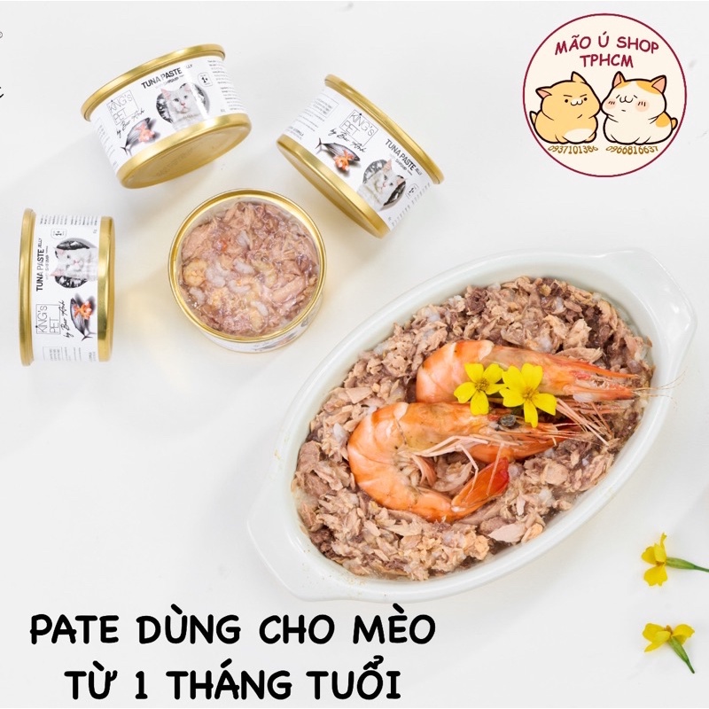 [THÙNG 12 - 48 LON 80G] PATE KING’S PET / KINGPET by BẢO ANH CHO MÈO CON MÈO LỚN