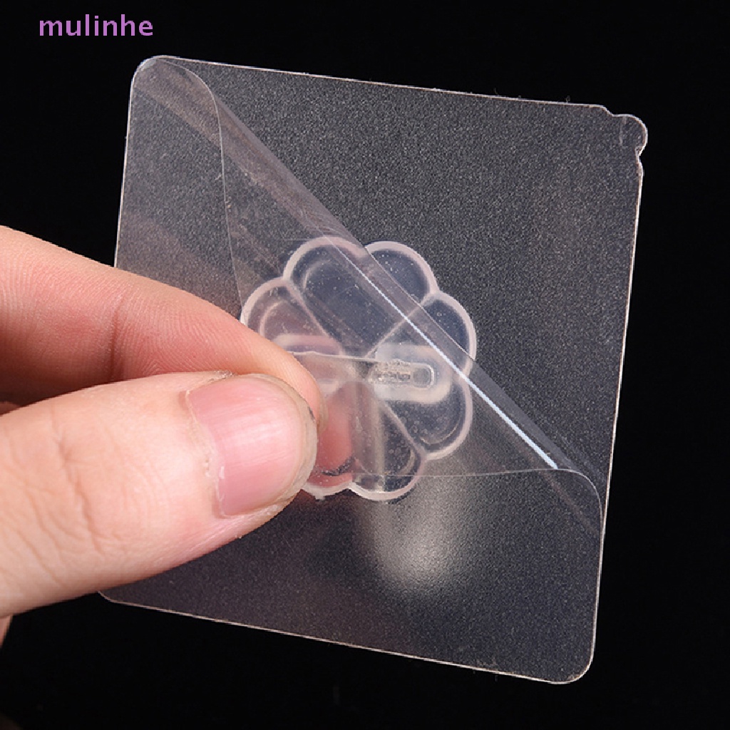 Set 10 Móc Treo Đồ Dán Tường Bằng Thép Không Gỉ Trong Suốt