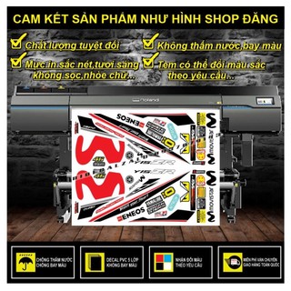TEM RỜI EXCITER 150 MOVISTAR PHỐI TRẮNG ĐỎ - 