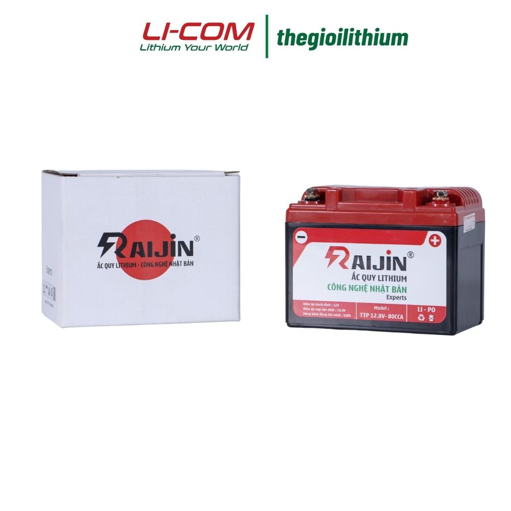 Hàng cao cấp -  Bộ bình ắc quy xe máy lithium RAIJIN  độ đèn và khởi động xe máy Experts size S M L 12v 4ah-6ah-7ah