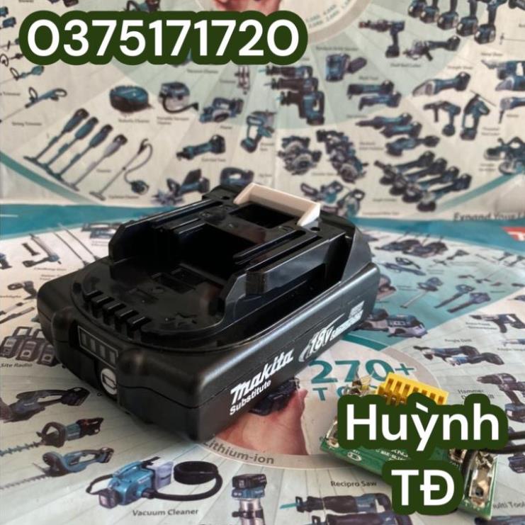 Vỏ mạch pin Makita 18V 1 hàng cell 5S-1P có tem đáy, mạch nhận sạc zin