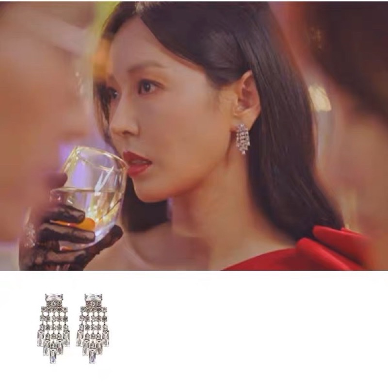 Khuyên tai đá bling bling dự tiệc - Khanturban.vn