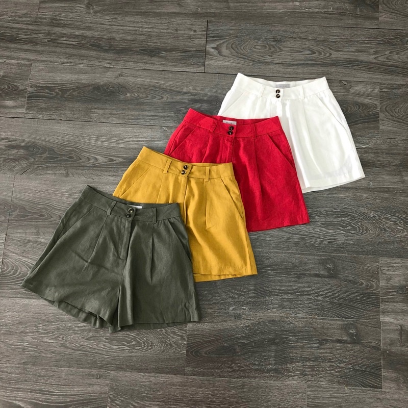 quần short nữ Linen cao cấp, xuất Anh , lưng cao, ống rộng, thời trang nữ cao cấp! hàng sẵn shop!