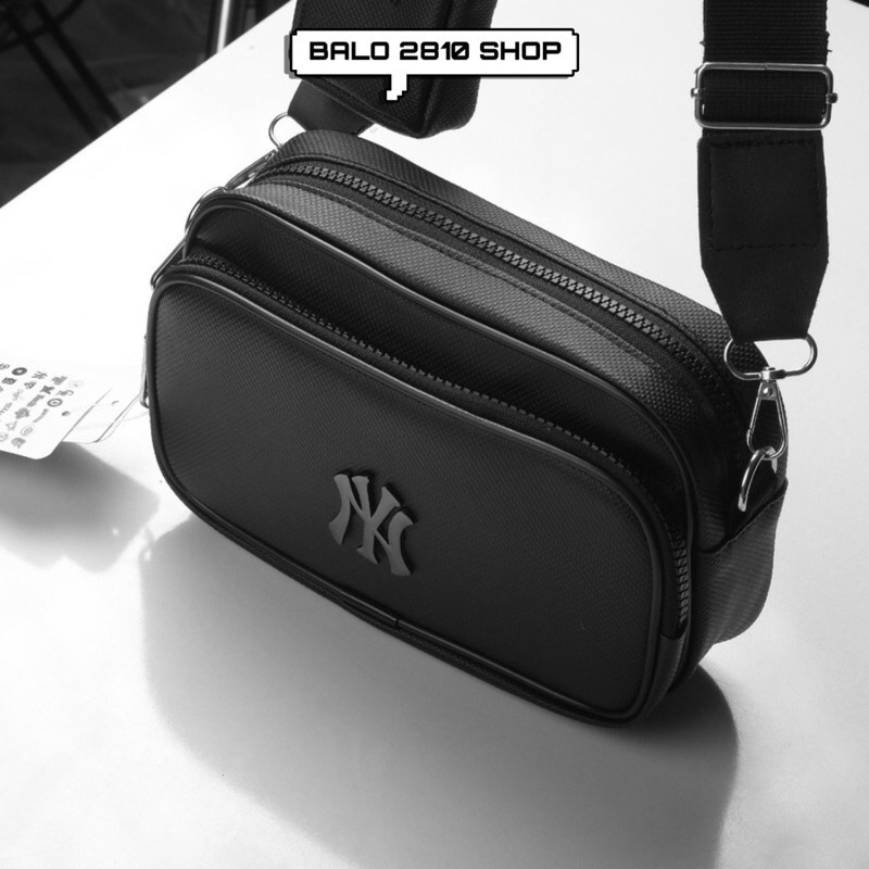 Túi Đeo Chéo MLB Đen NY CrossBag Sling Mini 2024 Chất Liệu Da Si Cao Cấp Chống Nước BÁNH MÌ STORE TÚI ĐEO CHÉO
