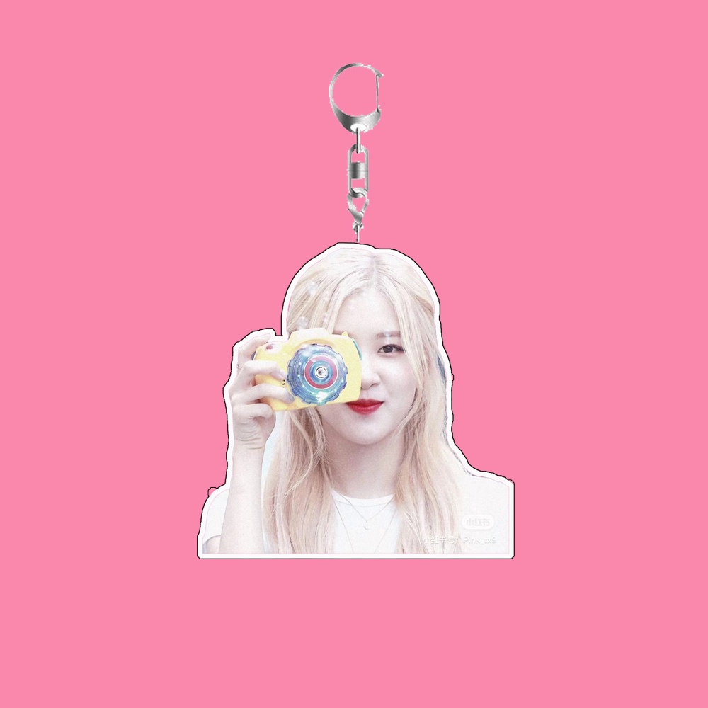 Móc Khóa Bằng Acrylic In Họa Tiết BLACKPINK Ros Dành Cho Học Sinh
