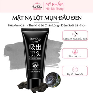 Mặt nạ lột mụn đầu đen Bioaqua 60g, tuýp gel hút mụn mũi, lấy mụn cám than tre hoạt tính làm sạch, thu nhỏ lỗ chân lông.