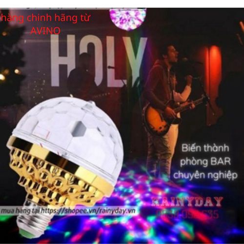Đèn Led Nháy Chớp 7 Màu Tự Xoay Và Đui Tròn Cao Cấp, Nhiều Hiệu Ứng Tia Chớp Nhấp Nháy, Đổi Màu, An Toàn Khi Sử Dụng AVI