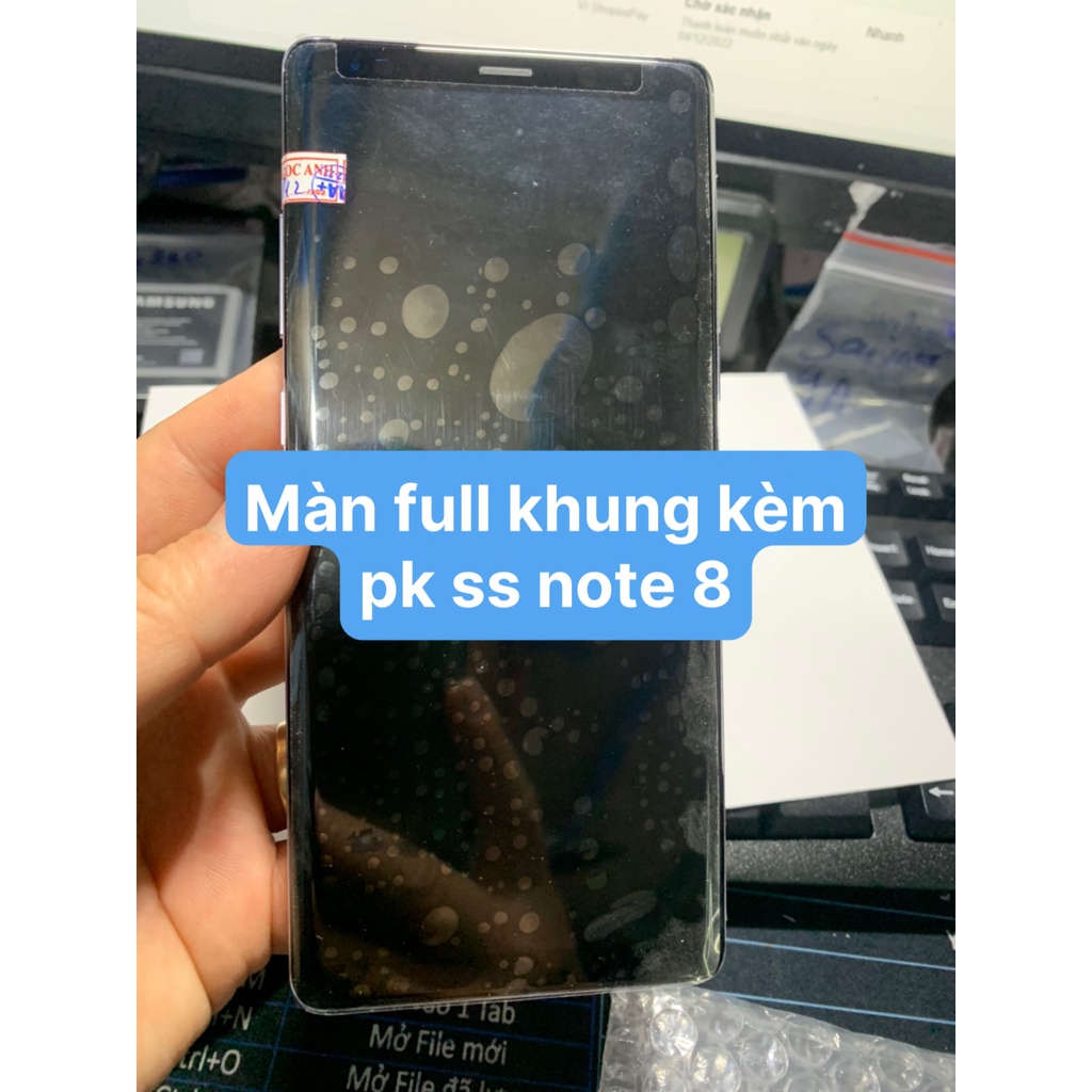 Màn hình điện thoại có ic liền khung full phụ kiện samsung note 8 - hàng zin