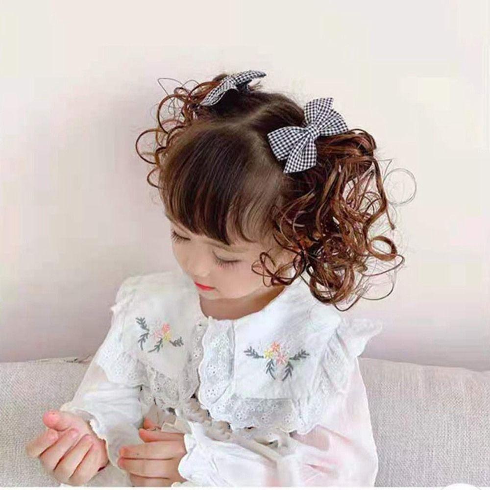Bộ Tóc Giả 26Ede Kiểu Công Chúa Họa Tiết Chấm Bi Phối Tua Rua Xinh Xắn Dễ Phối Đồ Cho Bé Gái