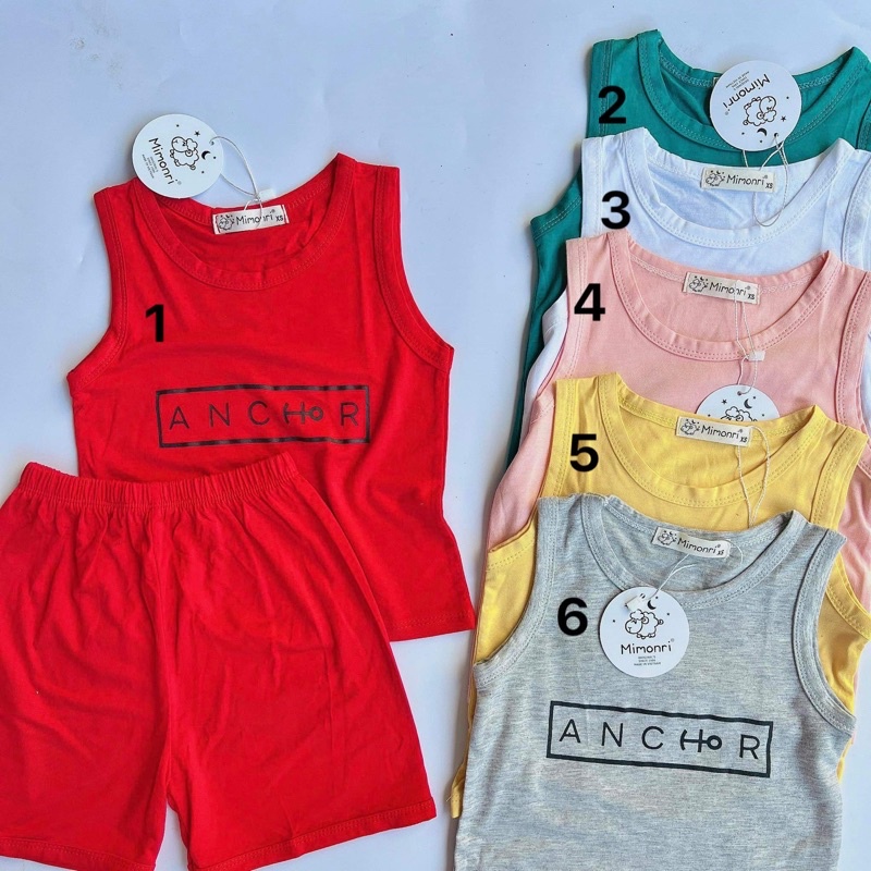 Bộ Ba Lỗ Mimiri , Vải Thun Lạnh Thoáng Mát Thiết Kế Mới  Cho Bé Trai, Bé Gái