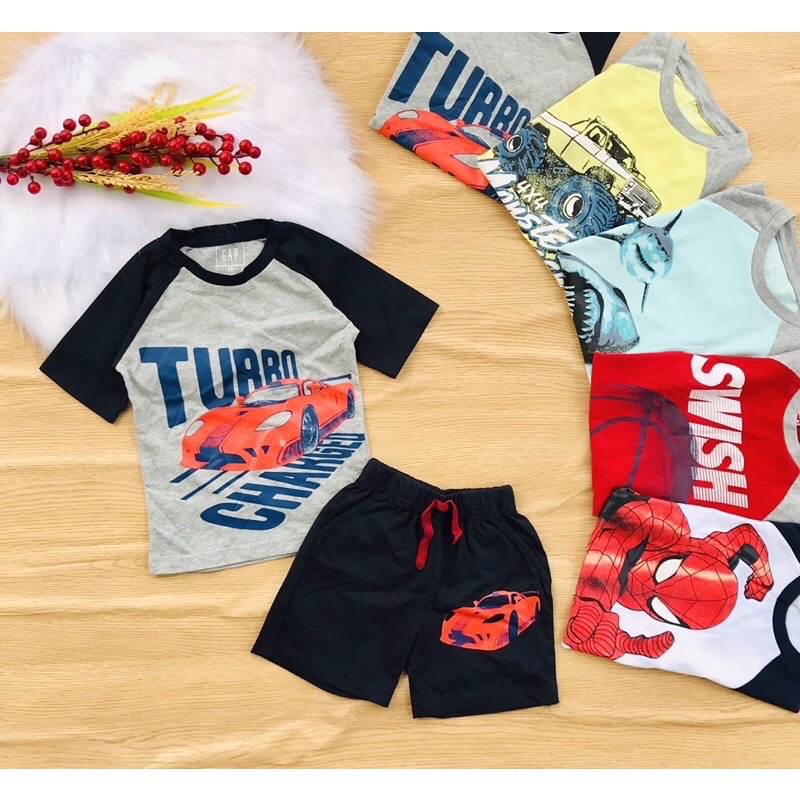 💥 Bộ Gap cotton hàng xuất bé trai từ 8-22kg