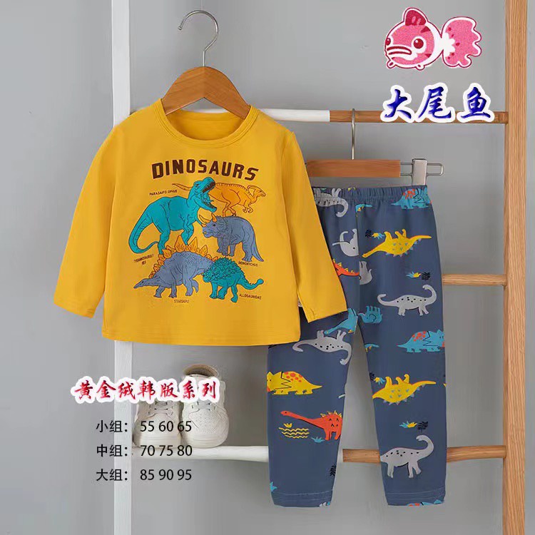 Bộ cotton xuất hàn QC, bộ dài tay cho bé trai, bé gái size nhí 7 - 15kg