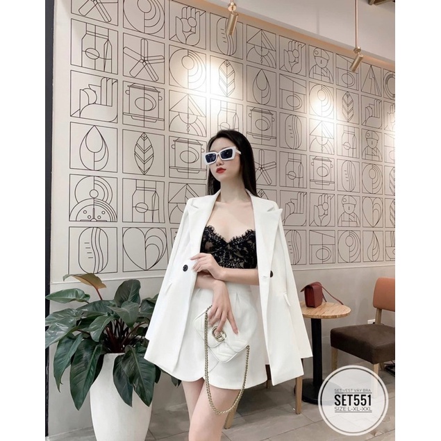 SET 3 MÓN BIGSIZE ÁO VEST KÈM ÁO REN BRA PHỐI CHÂN VÁY CHỮ A SANG CHẢNH CHO CHUBBY
