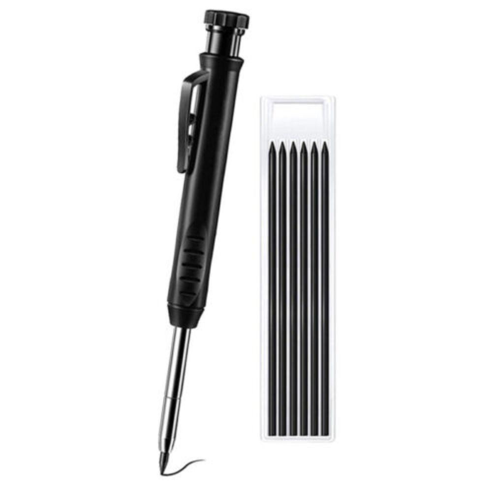 Set Bút Chì Bấm Đánh Dấu Cơ Khí Khoét Sâu Màu Trơn Dùng Trong Xây Dựng