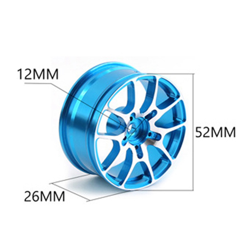 Trục Bánh Xe Bằng Kim Loại Màu Xanh Dương Cho Xe Hơi Điều Khiển Từ Xa HSP 94123 94122 FW06 TT01 TT02 1 / 10