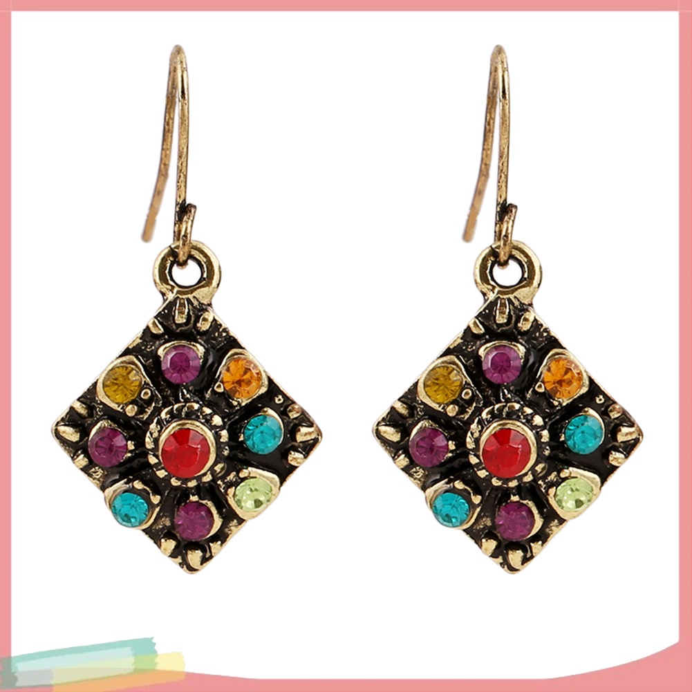 Khuyên tai đính đá phong cách Bohemian cổ điển dành cho nữ