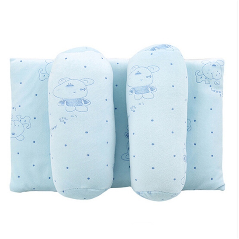 Gối Ngủ Cotton Định Hình Bảo Vệ Đầu Cho Bé Sơ Sinh