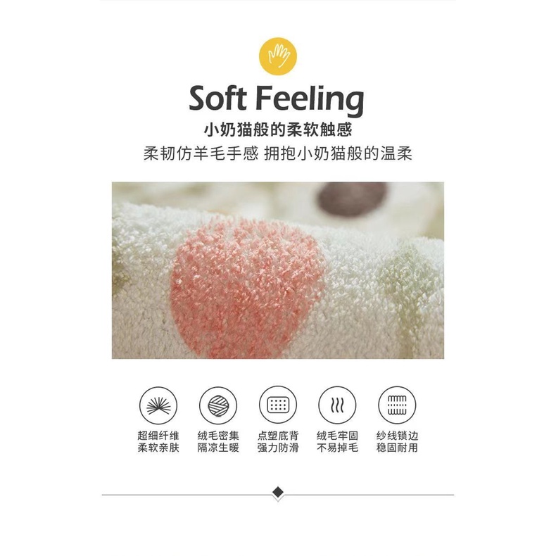 Thảm Lót Sàn Giả Len Cashmere 80 * 180cm