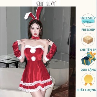 Set váy nhung noel trang phục noel quyến rũ cl083