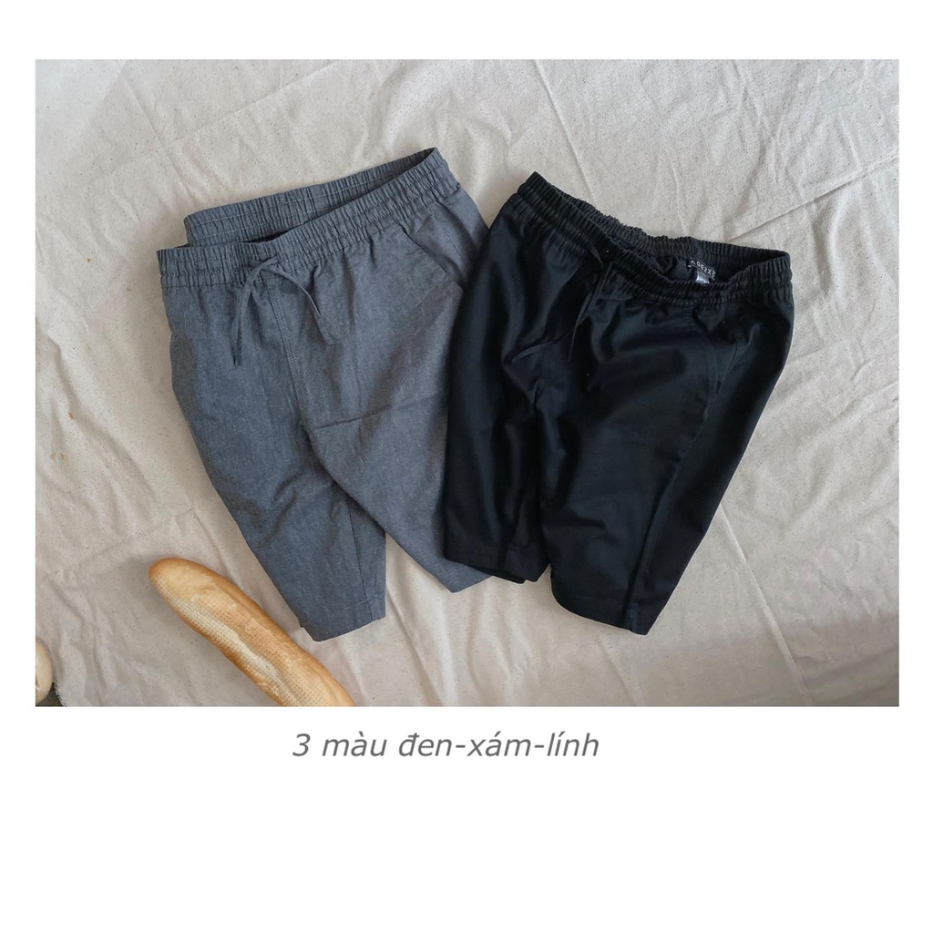 Quần short Nam AGE2X Phiên bản LƯNG THUN toàn phần , chất kaki 83% cotton, hàng VNXK