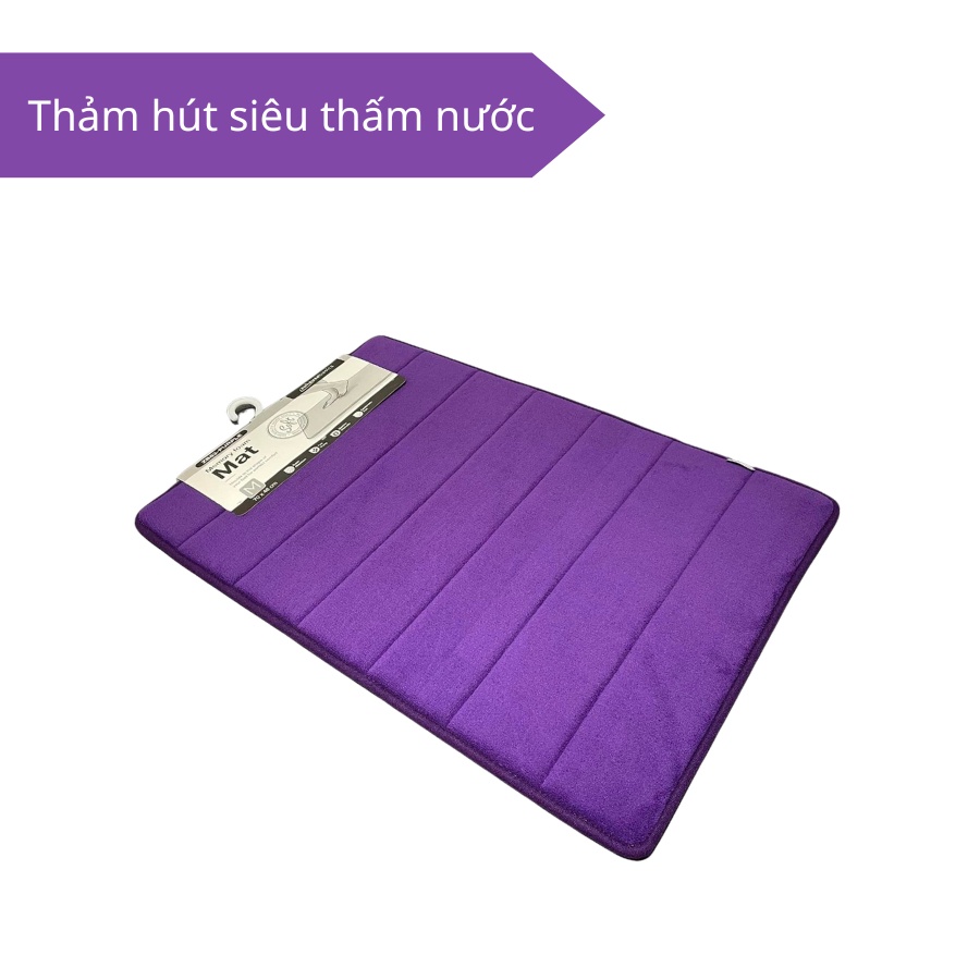 Thảm lau chân Zuhause ZB83, thảm chùi chân siêu thấm hút nước cho phòng tắm