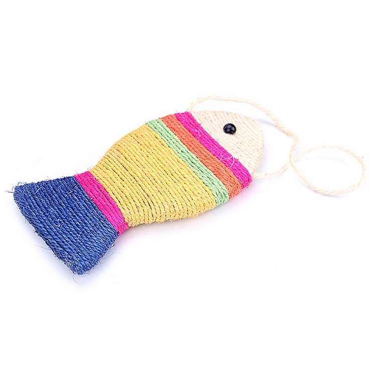 Đồ Chơi Bằng Cói Nhiều Hình Dáng Cá, Chuột, Bóng Ngộ Nghĩnh Vui Nhộn Giảm Stress Cho Mèo